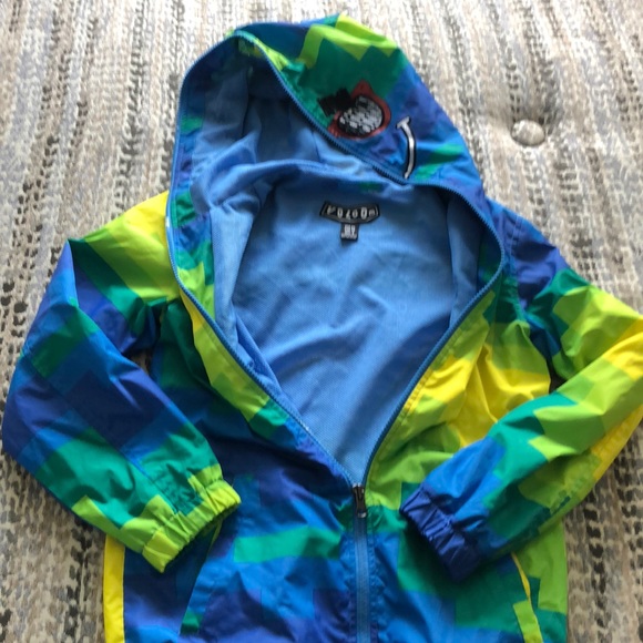Volcom monster zip up raincoat XS 7/8 - Picture 4 of 6